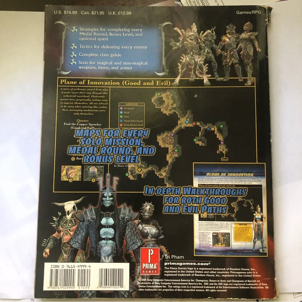 Champions Return to Arms, Prima Game Guide for PlayStation 2 game version